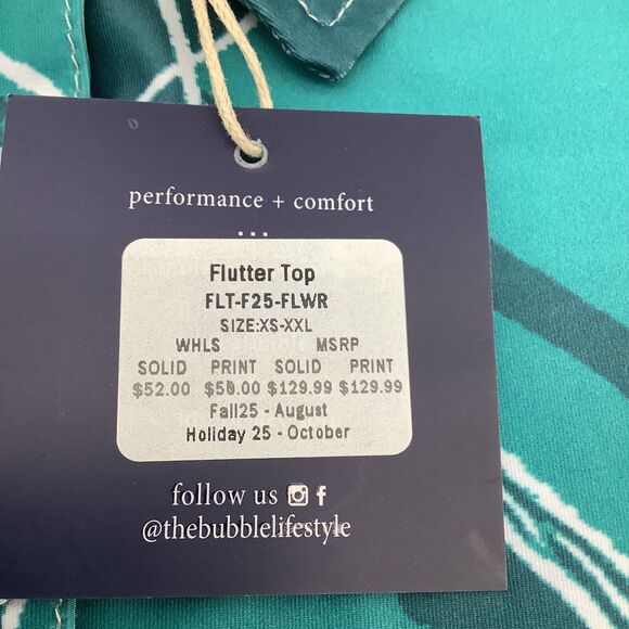 The‎ Bubble Womens The Flutter Top Floral Size Medium NWT - Picture 5 of 8